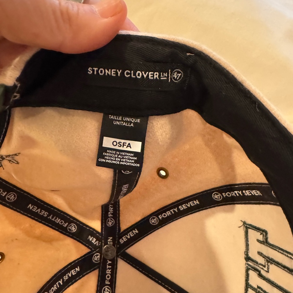 New NWOT Tulane University Bling ‘47 Stoney Clover Lane Baseball Cap Tan Green - Picture 5 of 8